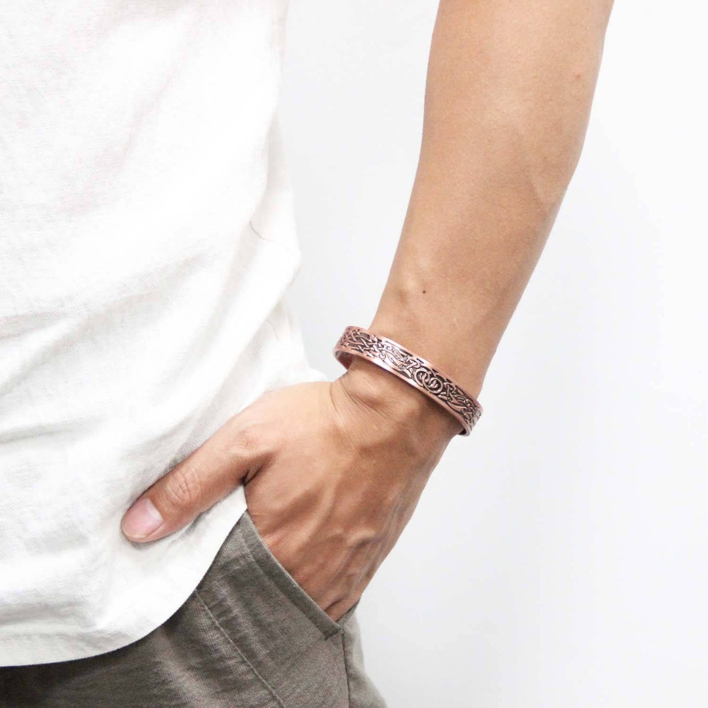 Magnetic Therapy Pure Solid Copper Adjustable Bracelet