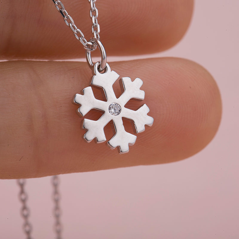 Sterling 925 Sliver Snow Flake Pendent Necklace