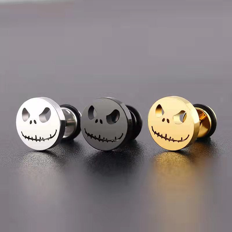 Nightmare Before Christmas Stainless Steel Jack Skellington Ear Studs