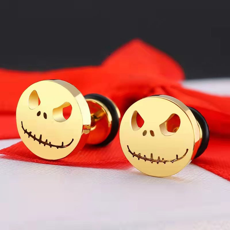 Nightmare Before Christmas Stainless Steel Jack Skellington Ear Studs