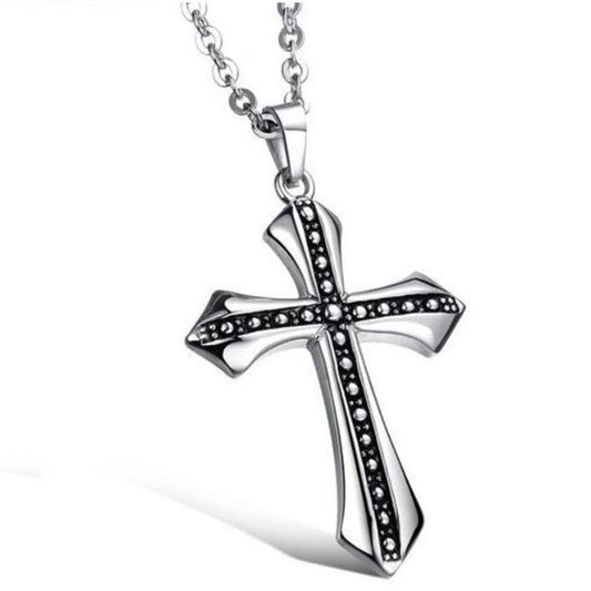 Stainless Steel Christ Cross Pendent Necklace