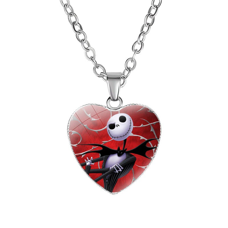 JAKE SKELLINGTON & SALLY NIGHTMARE BEFORE CHRISTMAS PENDANT NECKLACE