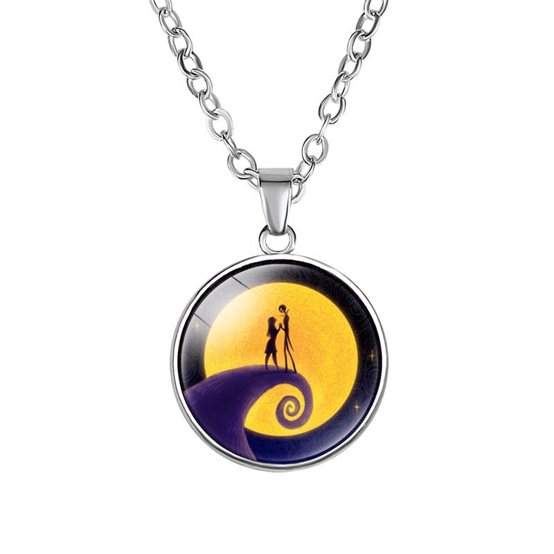 JAKE & SALLY NIGHTMARE BEFORE CHRISTMAS PENDANT NECKLACE