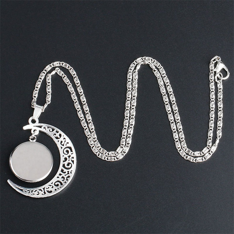 Crescent Necklace Jack And Sally Nightmare Before Christmas Moon Pendant