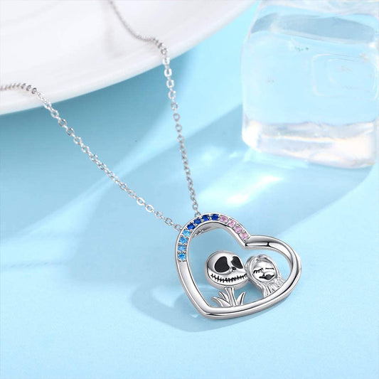 JAKE & SALLY NIGHTMARE BEFORE CHRISTMAS PENDANT NECKLACE