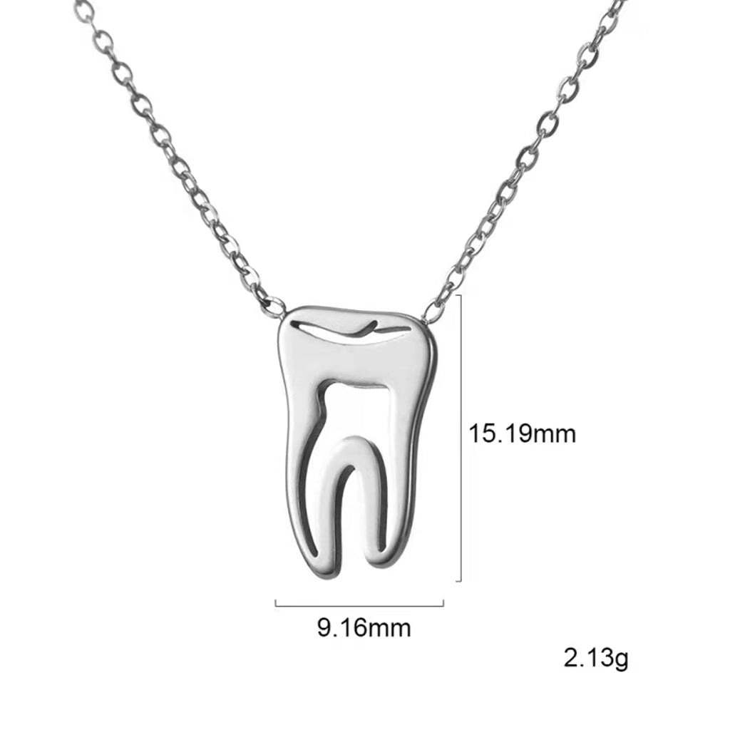 Stainless Steel Tooth Pendent Necklace