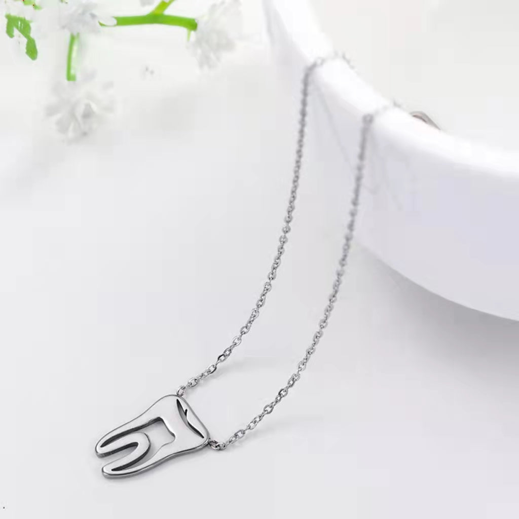 Stainless Steel Tooth Pendent Necklace